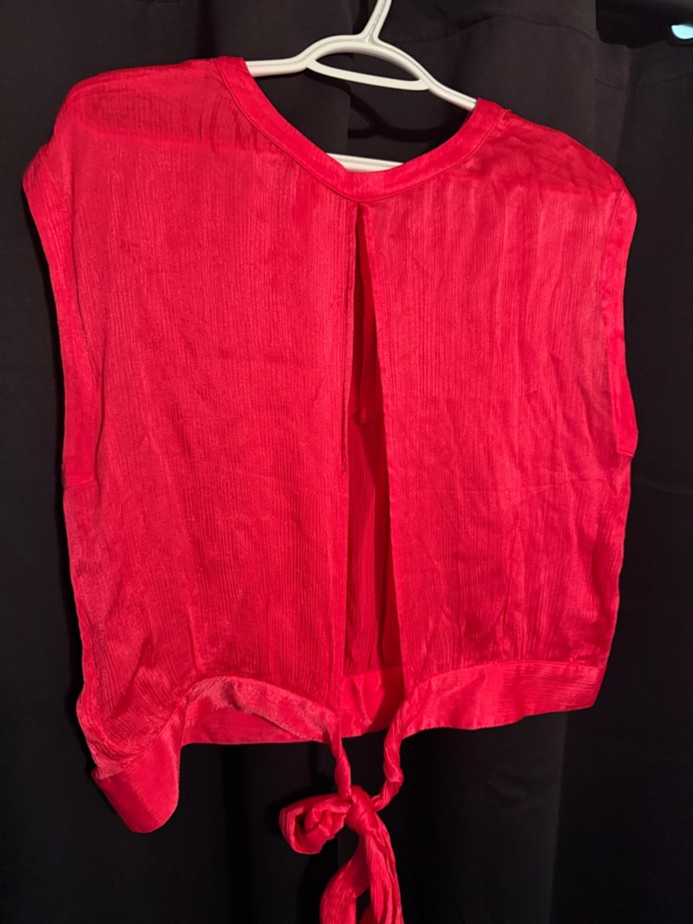 Bright Red Tie-Back Sleeveless Camisole - Picture 2 of 3